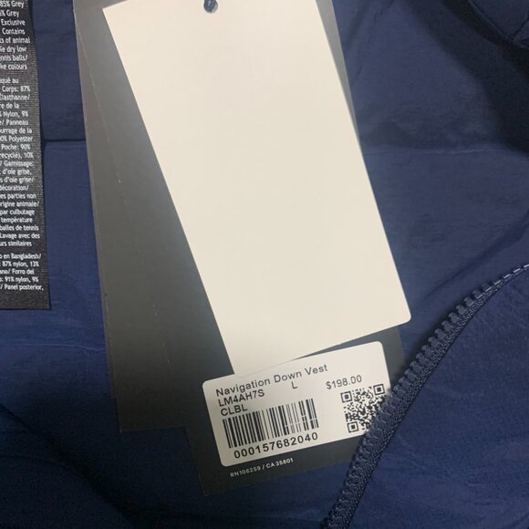 Lululemon NWT Navigation Down Vest L Club Blue - Picture 4 of 15